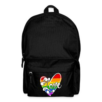 Relation Amour LGBT Sexualité Coeur Bisexuel - Sac à dos - noir - Devant