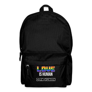 Regenbogen Liebe Lgbt Statement Transgender Gay - Rucksack - Schwarz - Vorne