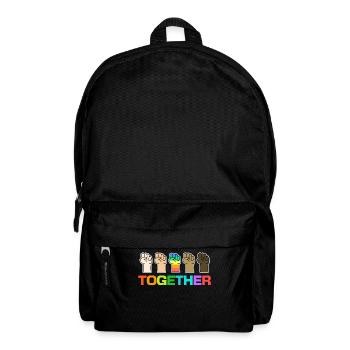 Transgender slogan LGBT rights of homosexuals - Backpack - black - Front
