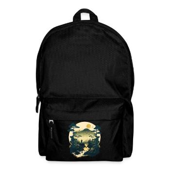 Japanischer Holzschnitt - Rucksack - Schwarz - Vorne
