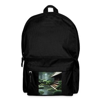 Japanischer Schrein - Rucksack - Schwarz - Vorne