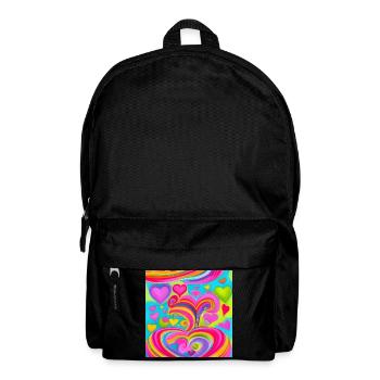 Colorful love - Backpack - black - Front