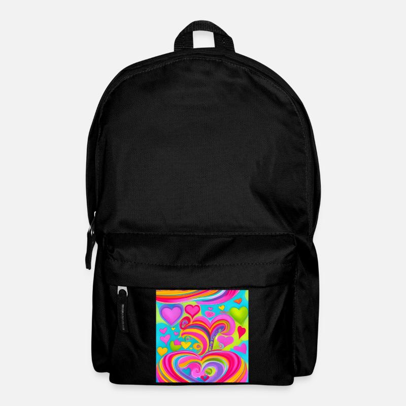 Bunte Liebe - Rucksack - Schwarz