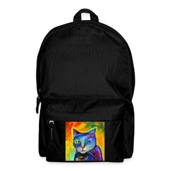 Portrait fantastique d’un chat - Sac à dos - noir - Devant