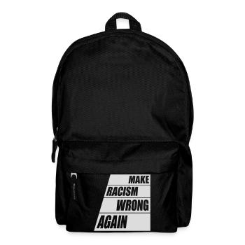 make racism wrong again - Backpack - black - Front