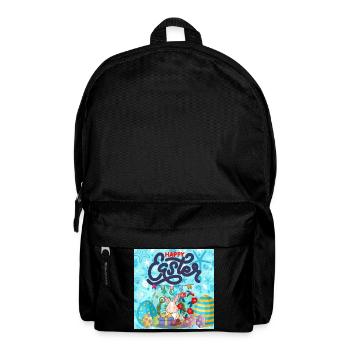 Happy holidays. Christmas. - Backpack - black - Front