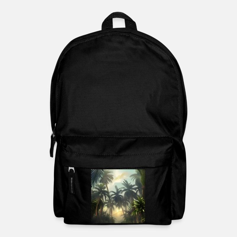 Jungle avec palmiers - Sac à dos - noir