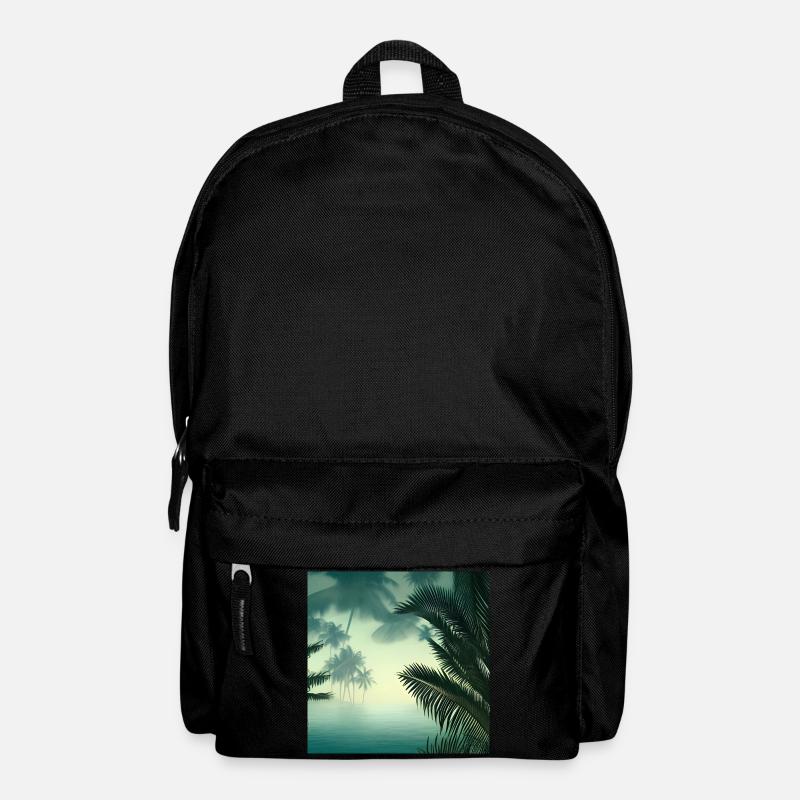 Blick auf das Wasser des Dschungels - Rucksack - Schwarz
