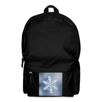 Winter-Schneeflocken-Porträt - Rucksack - Schwarz - Vorne