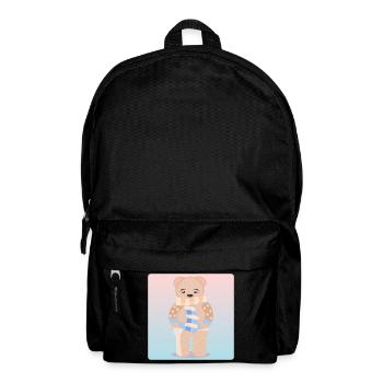 Cute Winter Brown Bear - ANIMAL ILLUSTRATIONS - Backpack - black - Front