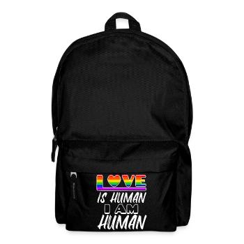 Menschenrechte Lgbt Liebe Herz Statement Homo - Rucksack - Schwarz - Vorne