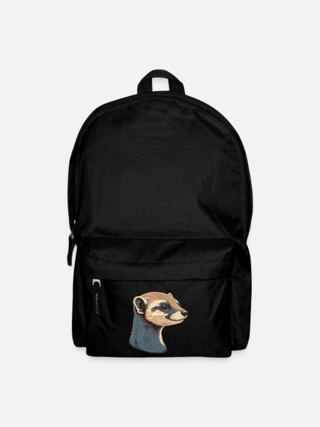 Frettchen - Rucksack - Schwarz