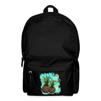tolle früchte grafik, Ananas Motiv, beliebte Küche - Rucksack - Schwarz - Vorne