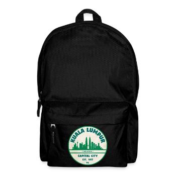 Kuala Lumpur Skyline Emblem - Rucksack - Schwarz - Vorne