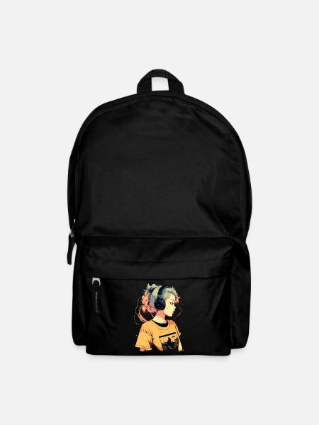 Chill Music Girl - Rucksack - Schwarz