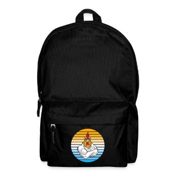 Chicken with cool sunglasses - Backpack - black - Front