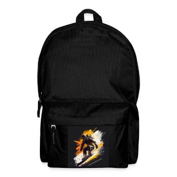 Snow and action: wild skier on the slopes - Backpack - black - Front