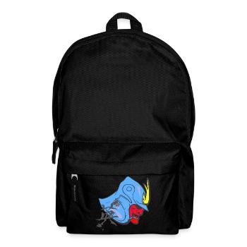 kanjizeichen „Mut“, Samureihelm - Rucksack - Schwarz - Vorne