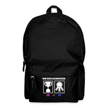 Schwangerschaft Schwanger Familie Eltern Statement - Rucksack - Schwarz - Vorne