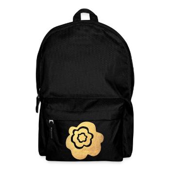 Yoga Meditation Namaste Flower Flower Gold Yogi om - Backpack - black - Front