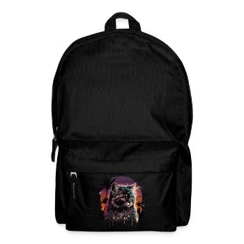 Synthwave Cat - Sac à dos - noir - Devant