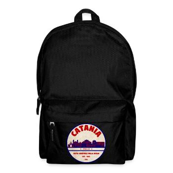 Catania Skyline Vintage Badge - Rucksack - Schwarz - Vorne