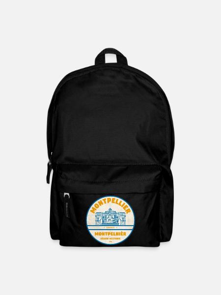 Autocollant du logo de la ville vintage de Montpellier - Sac à dos - noir