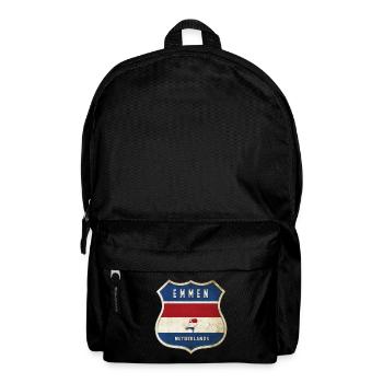 Emmen Netherlands coat of arms design - Backpack - black - Front