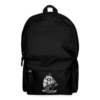 Segelschiff auf hoher See: Freiheit und Abenteuer - Rucksack - Schwarz - Vorne
