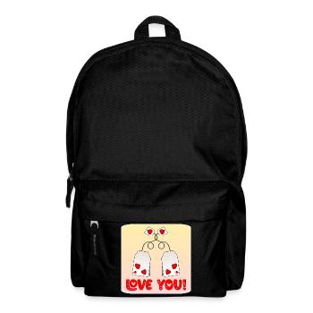 Happy Valentine's Day - Tea - LOVE YOU - COUPLE - Backpack - black - Front