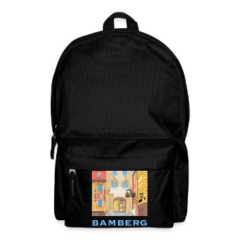 Bamberg, Hôtel de Ville, Bavière, Allemagne, dessin - Sac à dos - noir - Devant