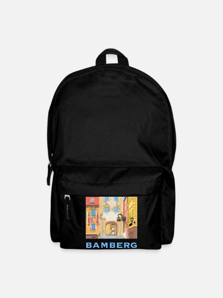 Bamberg, Rathaus, Bayern, Deutschland, Zeichnung - Rucksack - Schwarz