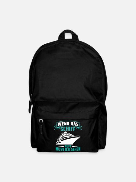 wenn das schiff ruft muss ich gehen - Rucksack - Schwarz