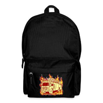 Fire Burning Fire Brigade Fire Engine Fire Protection - Backpack - black - Front