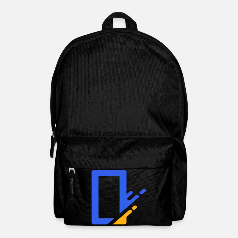 Geometrische Blau Orange Kaskade - Rucksack - Schwarz