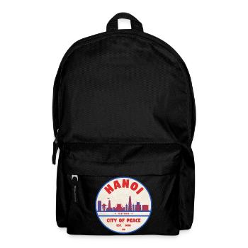 Insigne de la ville de la paix de Hanoï Paysage urbain - Sac à dos - noir - Devant
