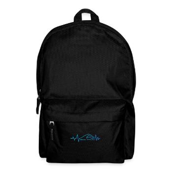 Schwimmtrainer Herzschlag Single Line Art - Rucksack - Schwarz - Vorne