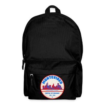 Montevideo Uruguay Skyline Emblem Design - Rucksack - Schwarz - Vorne