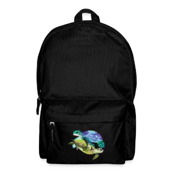 Watercolor Conductive Drop turtle - Backpack - black - Front