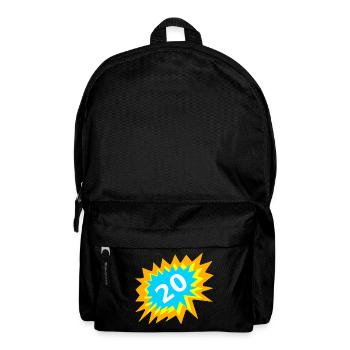 was schenken, 20 bunt - Rucksack - Schwarz - Vorne