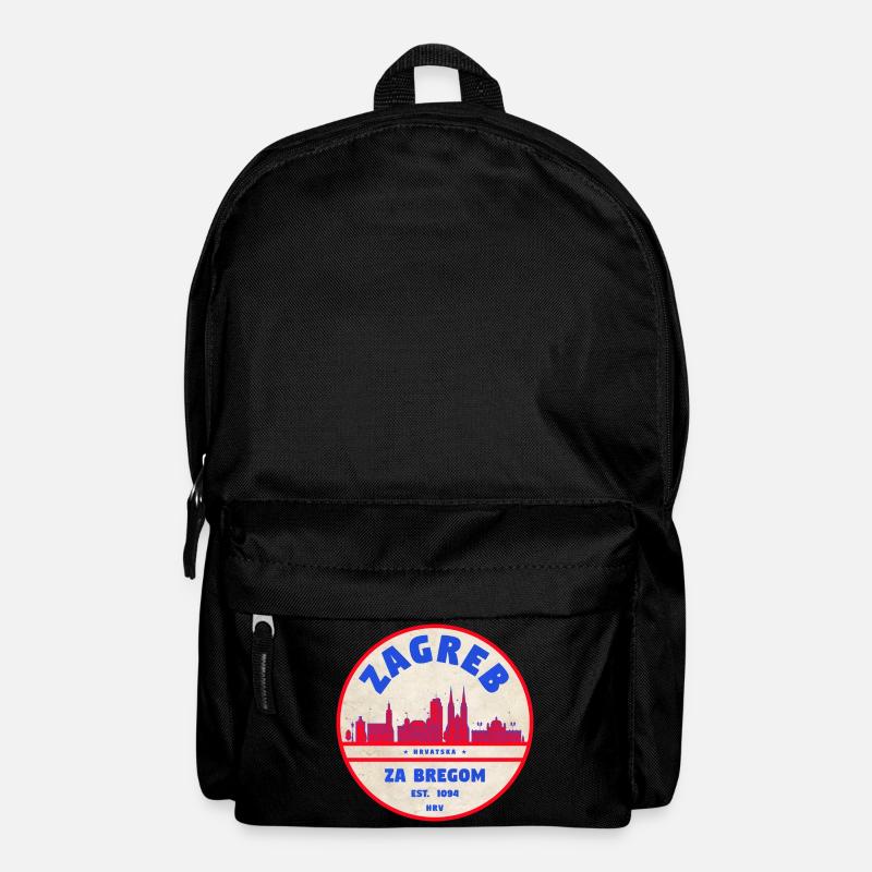 Zagreb Rundlogo Skyline Retro - Rucksack - Schwarz