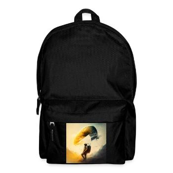 kreativer und cooler Paraglider, Sport der Lüfte - Rucksack - Schwarz - Vorne