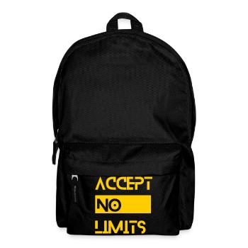accept no limits grenzenlos erfolg motivation - Rucksack - Schwarz - Vorne