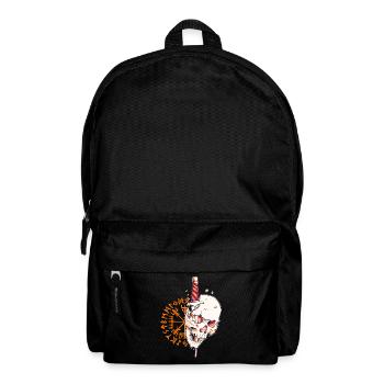 Tête de mort & dague fond nordique Vikings Veg. - Sac à dos - noir - Devant