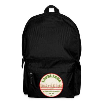 Ljubljana Vintage City Logo Emblem - Backpack - black - Front