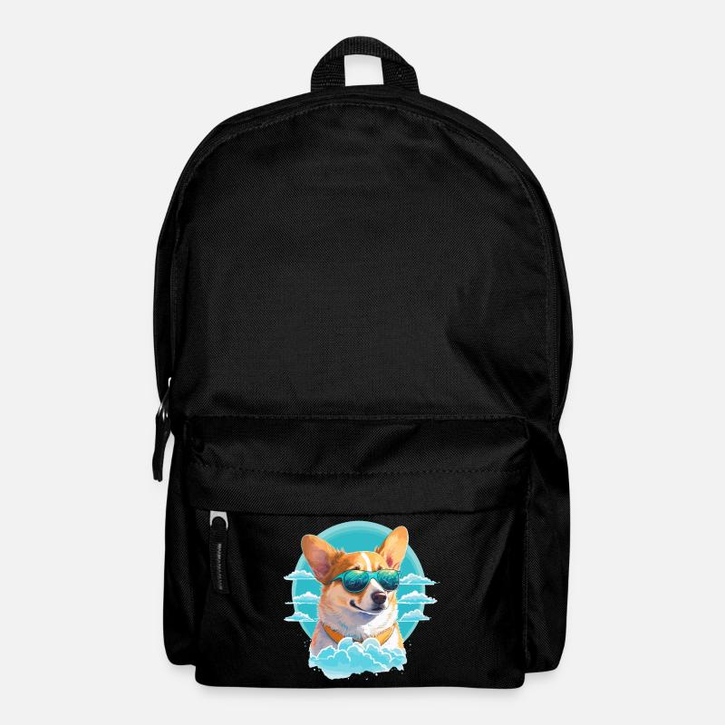 Corgi mit Sonnenbrille - Rucksack - Schwarz