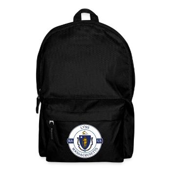 Lynn Massachusetts Flag USA Travel Souvenir Badge - Backpack - black - Front