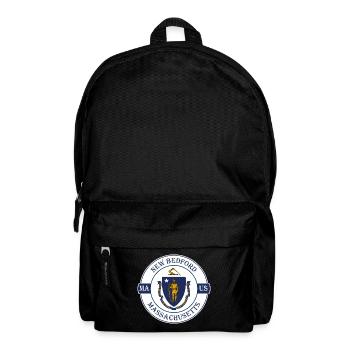New Bedford Massachusetts Flag USA Travel Souvenir - Backpack - black - Front