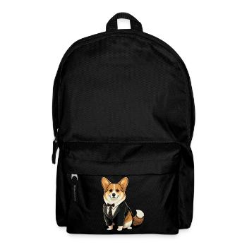 Corgi in Tuxedo Suit - Backpack - black - Front