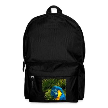 tolle papageien tees, Palmenblätter gelbbrust Ara - Rucksack - Schwarz - Vorne